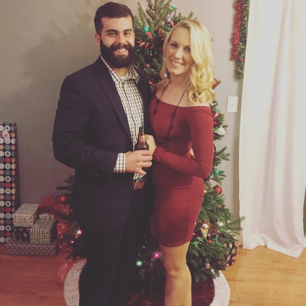 Garnet off the shoulder dress
